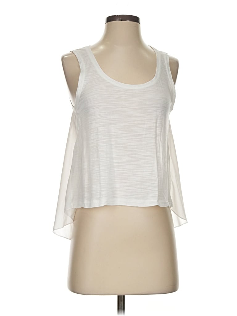 Pre-owned Bcbgmaxazria Tank Top Ivory Halter Neckline Tops