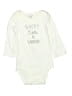 Carter's 100% Cotton Ivory Long Sleeve Onesie 9-12 MO / 12 MO - photo 1