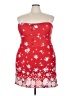 No Boundaries Floral Red Cocktail Dress Size 3X - photo 1