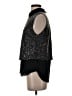 Sam Edelman Metallic Silver Sleeveless Button-Down Shirt Size S - photo 5