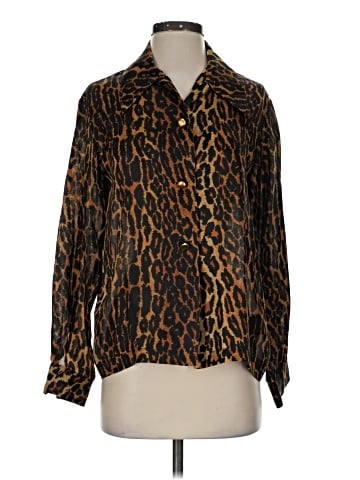 Todd Oldham Long Sleeve Silk Top (view 1)
