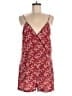 Ann Taylor LOFT Floral Red Brown Romper Size Lg Petite - photo 1
