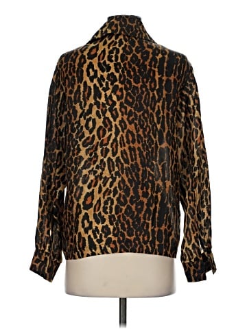 Todd Oldham Long Sleeve Silk Top (view 2)