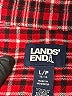 Lands' End 100% Cotton Plaid Red Long Sleeve Button-Down Shirt Size L (petite) - photo 7