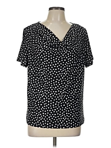 Ashley Blue Short Sleeve Blouse (view 1)