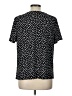 Ashley Blue Polka Dots Black Short Sleeve Blouse Size L - photo 2