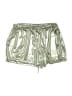 Guess 100% Polyester Metallic Silver Shorts Size S - photo 1
