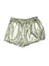 Guess 100% Polyester Metallic Silver Shorts Size S - photo 2