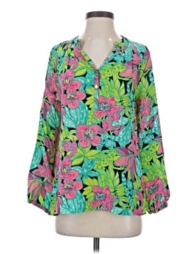 Lilly Pulitzer Long Sleeve Silk Top