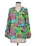 Lilly Pulitzer 100% Silk Tropical Green Blouse Size S - photo 1