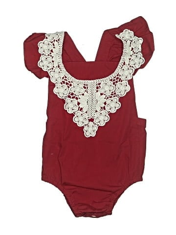 THREE PINK HEARTS Short Sleeve Onesie (view 1)