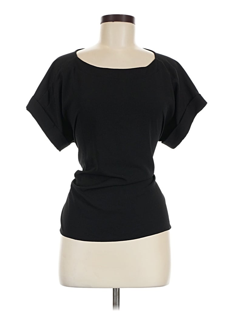 Pre-owned West Kei Short Sleeve Top Black Boatneck Tops