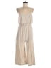 Assorted Brands Metallic Tan Gray Jumpsuit Size 12 - photo 1