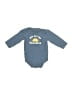 Hb 100% Cotton Blue Long Sleeve Onesie Size 6-9 mo - photo 1