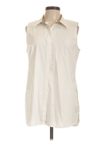 Lafayette 148 New York Sleeveless Button-Down Shirt (view 1)