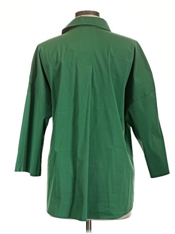 Lafayette 148 New York 3/4 Sleeve Button-Down Shirt (view 2)