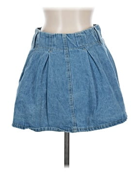 Blue Velvet Denim Skirt (view 2)