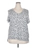 Alfani Polka Dots White Short Sleeve T-Shirt Size XXL - photo 1