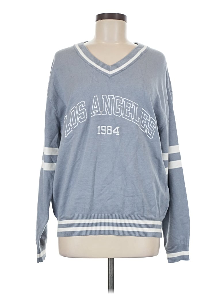Pre-owned Forever 21 Pullover Sweater In Blue