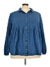 Terra & Sky 100% Cotton Blue Denim Jacket Size 4X - photo 1