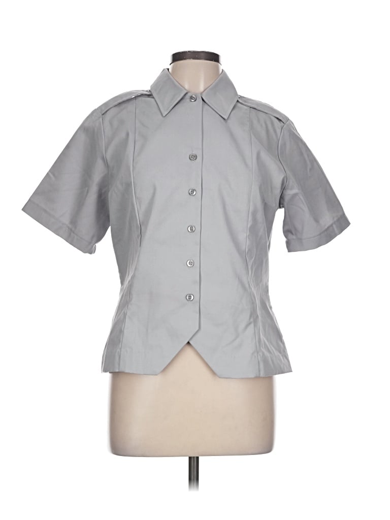 Pre-owned Assorted Brands Short Sleeve Blouse In Silver