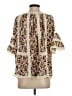 Blue Tassel 100% Polyester Ivory 3/4 Sleeve Blouse Size S - photo 2