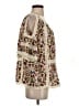 Blue Tassel 100% Polyester Ivory 3/4 Sleeve Blouse Size S - photo 4