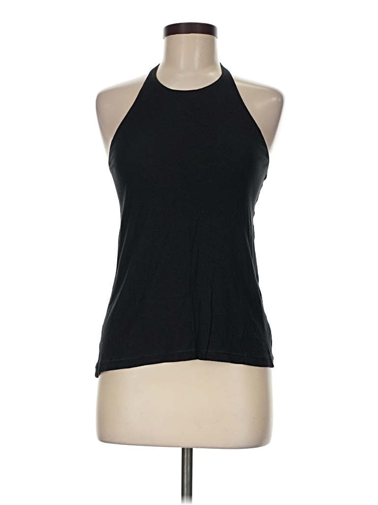 Pre-owned Lululemon Athletica Tank Top Black Halter Neckline Tops