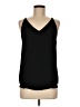 Ann Taylor LOFT Outlet 100% Polyester Black Sleeveless Top Size M (petite) - photo 1
