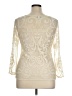 Express 100% Nylon Ivory 3/4 Sleeve Top Size M - photo 2