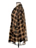 Calvin Klein 100% Polyester Plaid Brown 3/4 Sleeve Blouse Size M (estimated) - photo 5