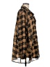 Calvin Klein 100% Polyester Plaid Brown 3/4 Sleeve Blouse Size M (estimated) - photo 4