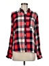 Buttons Plaid Red Long Sleeve Button-Down Shirt Size M - photo 1