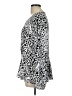 Ann Taylor LOFT 100% Polyester Animal Print Silver Long Sleeve Blouse Size 12 - photo 5
