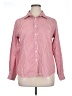 Foxcroft Stripes Red Long Sleeve Button-Down Shirt Size 14 - photo 1