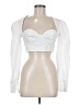 Miss Circle White Long Sleeve Blouse Size M - photo 1
