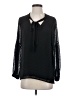 DR2 100% Polyester Black Long Sleeve Blouse Size S (petite) - photo 1
