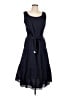 Talbots 100% Cotton Solid Blue Casual Dress Size 10 - photo 1