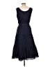 Talbots 100% Cotton Solid Blue Casual Dress Size 10 - photo 2