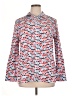 Talbots 100% Cotton Hearts Red Long Sleeve Blouse Size XL - photo 1