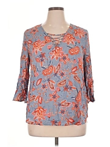 Democracy 3/4 Sleeve Blouse (view 1)