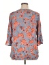 Democracy 100% Rayon Blue 3/4 Sleeve Blouse Size XL - photo 2