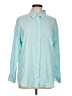 Unbranded 100% Cotton Solid Teal Long Sleeve Button-Down Shirt Size L - photo 1
