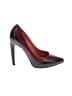 Assorted Brands 100% Leather Color Block Burgundy Heels Size 7 - photo 1