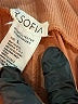 SOFIA Solid Brown Casual Pants Size L - photo 7