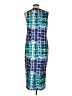 Unbranded 100% Polyester Graphic Blue Cocktail Dress Size L - photo 2