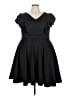 Unbranded 100% Polyester Solid Black Cocktail Dress Size 3XL - photo 1