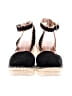Crown Vintage 100% Leather Black Wedges Size 10 - photo 2