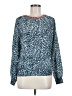 MICHAEL Michael Kors 100% Polyester Blue Long Sleeve Blouse Size M (estimated) - photo 1
