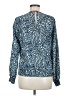 MICHAEL Michael Kors 100% Polyester Blue Long Sleeve Blouse Size M (estimated) - photo 2